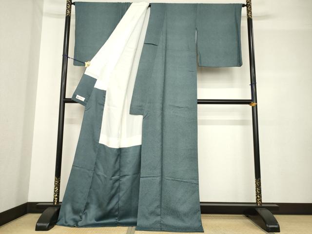 平和屋着物●江戸小紋 作家物 稲山 鮫小紋柄 やまと誂製 ロング丈 正絹 逸品 AABF7044ck