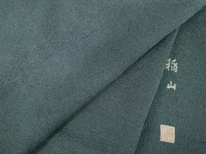 平和屋着物●江戸小紋 作家物 稲山 鮫小紋柄 やまと誂製 ロング丈 正絹 逸品 AABF7044ck