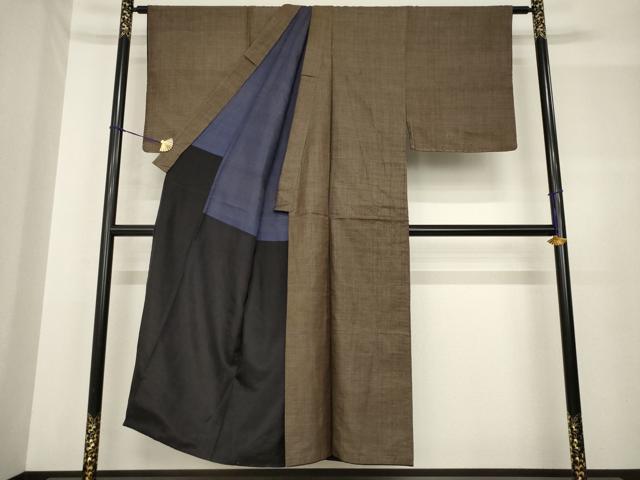 平和屋着物●男性 本場大島紬 アンサンブル 120亀甲 総詰め 正絹 逸品 AABF7046ck