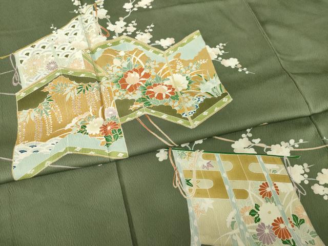 平和屋着物●訪問着 友禅 屏風花文 正絹 逸品 AABF7047ck
