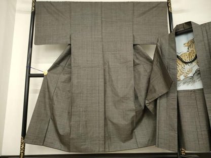 平和屋着物●男性 本場大島紬 アンサンブル 100亀甲 総詰め 正絹 逸品 AABF7049ck