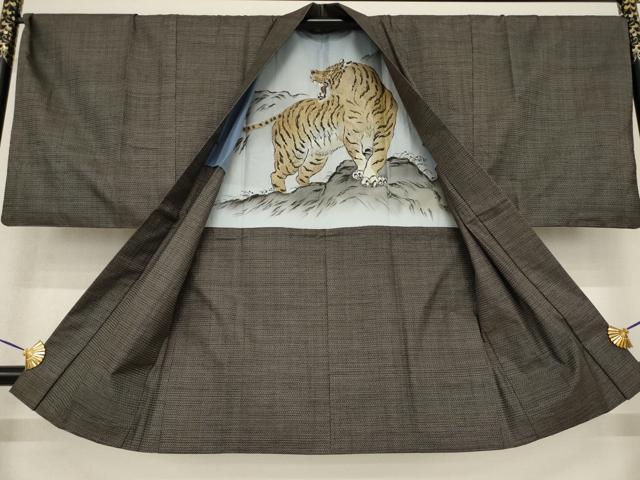 平和屋着物●男性 本場大島紬 アンサンブル 100亀甲 総詰め 正絹 逸品 AABF7049ck