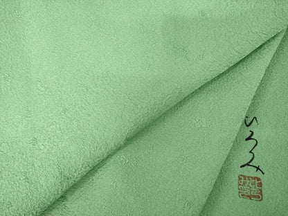 平和屋着物●服飾評論家 市田ひろみ 色無地 老竹色 正絹 逸品 AABF7052ck