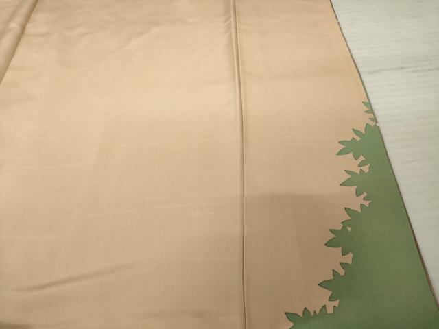 平和屋着物●上質な小紋 霞文 暈し染め 正絹 逸品 AABF7053ck