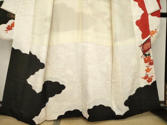 平和屋着物●豪華振袖　絞り　几帳花文　金彩　正絹　逸品　AABF7063ck