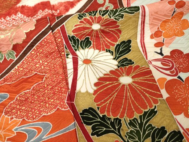 平和屋着物●豪華振袖　絞り　几帳花文　金彩　正絹　逸品　AABF7063ck