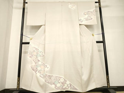 平和屋着物●訪問着 辻が花 駒刺繍 正絹 逸品 AABF7064ck
