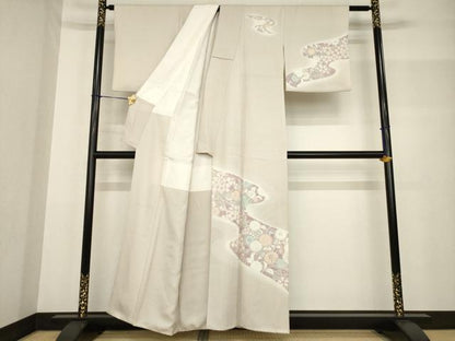平和屋着物●訪問着 辻が花 駒刺繍 正絹 逸品 AABF7064ck