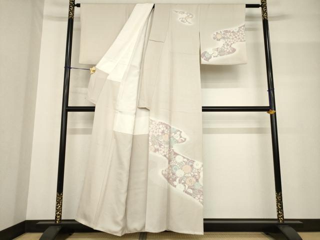 平和屋着物●訪問着 辻が花 駒刺繍 正絹 逸品 AABF7064ck