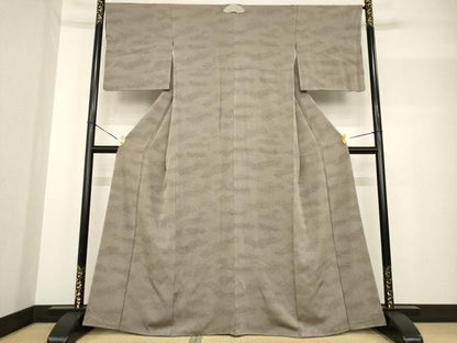 平和屋着物●上質な小紋 霞文 正絹 逸品 未使用 AABF7069ck