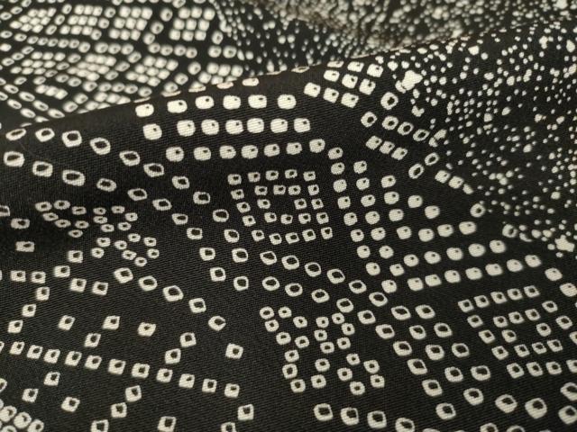 平和屋着物●訪問着 切嵌吉祥文 黒地 正絹 逸品 AABF7070ck