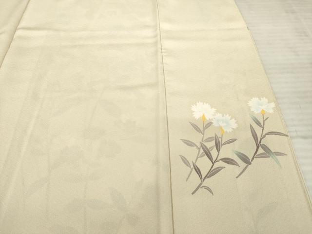 平和屋着物●訪問着　友禅　作家物　草花文　正絹　逸品　AABF7074ck