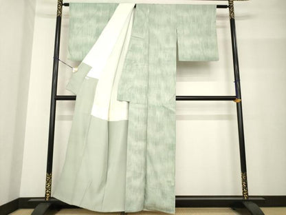 平和屋着物●本場結城紬 重要無形文化財 霞文 奥順謹製 証紙付き 正絹 逸品 AABF7079ck