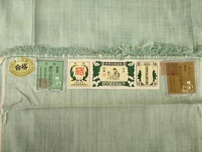 平和屋着物●本場結城紬 重要無形文化財 霞文 奥順謹製 証紙付き 正絹 逸品 AABF7079ck