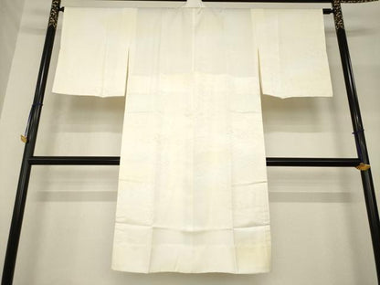 平和屋着物●長襦袢 無双仕立て 吉祥雲重ね地紋 暈し染め 三越扱い たとう紙付き 正絹 逸品 未使用 AABF7080ck