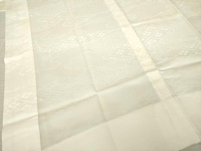 平和屋着物●長襦袢 無双仕立て 吉祥雲重ね地紋 暈し染め 三越扱い たとう紙付き 正絹 逸品 未使用 AABF7080ck