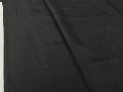 平和屋着物▽男性　黒紋付　単衣　羽織セット　暗黒色　正絹　逸品　AABF7087jh