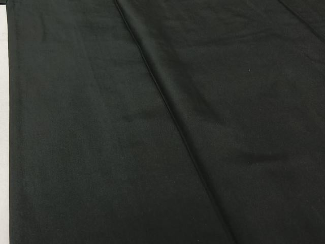 平和屋着物▽男性　黒紋付　単衣　羽織セット　暗黒色　正絹　逸品　AABF7087jh