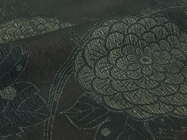 平和屋着物▽道行コート スリーシーズン 春夏秋 塵除け 草花文 正絹 逸品 AABF7094jh