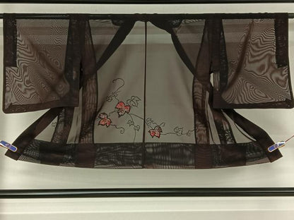 平和屋着物▽羽織　スリーシーズン　春夏秋　塵除け　花唐草文　正絹　逸品　AABF7096jh