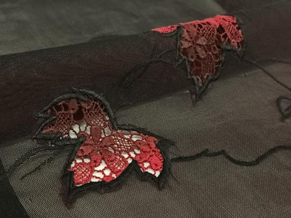 平和屋着物▽羽織　スリーシーズン　春夏秋　塵除け　花唐草文　正絹　逸品　AABF7096jh