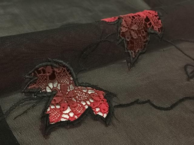 平和屋着物▽羽織　スリーシーズン　春夏秋　塵除け　花唐草文　正絹　逸品　AABF7096jh