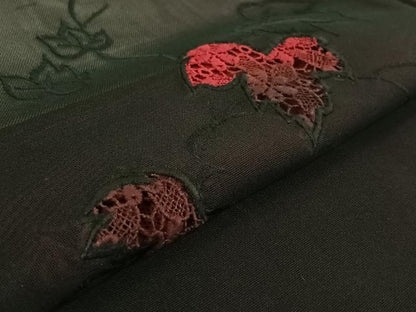 平和屋着物▽羽織　スリーシーズン　春夏秋　塵除け　花唐草文　正絹　逸品　AABF7096jh