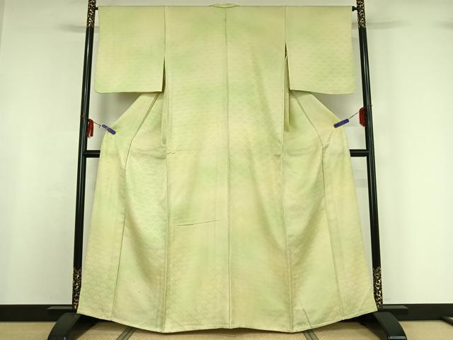 平和屋着物▽上質な小紋 単衣 霞文 暈し染め 正絹 逸品 AABF7098jh