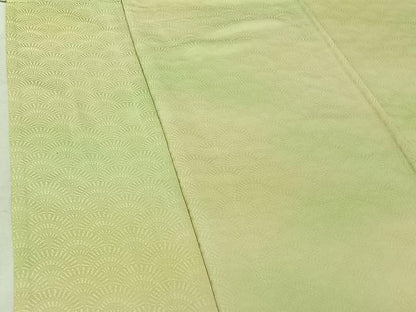 平和屋着物▽上質な小紋 単衣 霞文 暈し染め 正絹 逸品 AABF7098jh