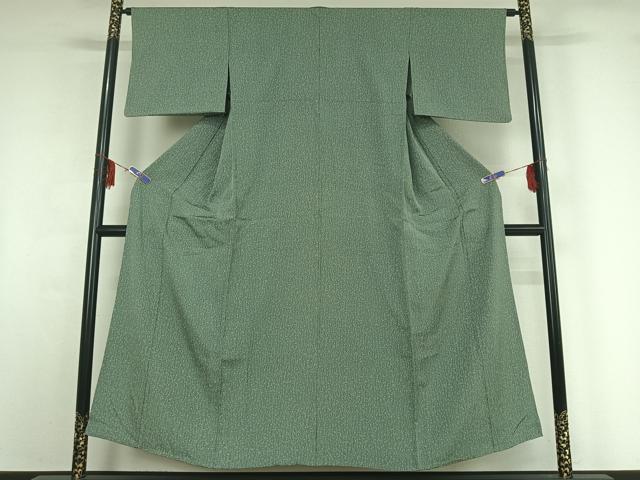 平和屋着物▽上質な小紋 単衣 花唐草文 正絹 逸品 AABF7100jh