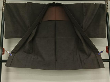 平和屋着物▽男性 紬 単衣 アンサンブル 霞文 正絹 逸品 AABF7101jh