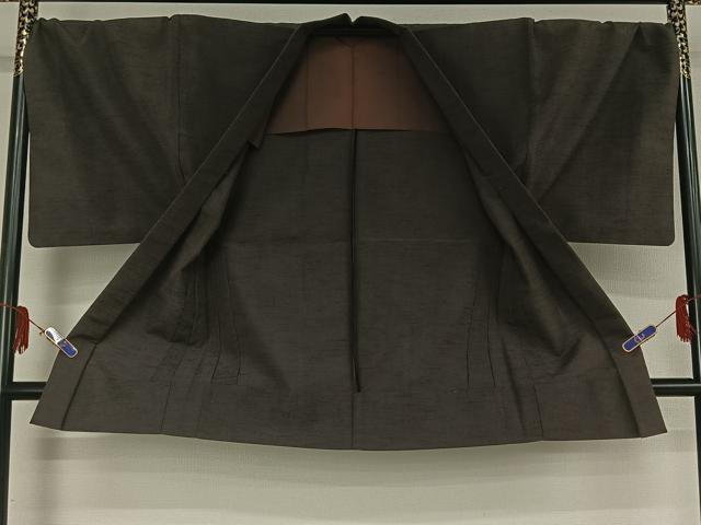 平和屋着物▽男性 紬 単衣 アンサンブル 霞文 正絹 逸品 AABF7101jh