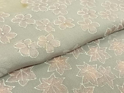 平和屋着物▽上質な小紋 単衣 地紋起こし 松竹梅文 正絹 逸品 AABF7106jh