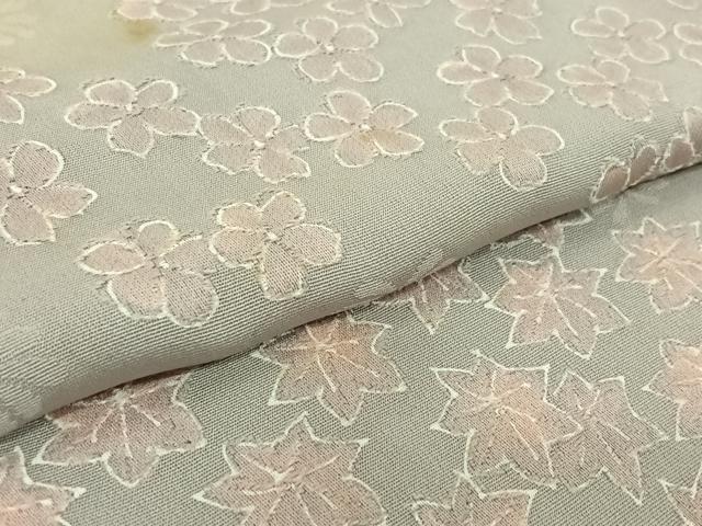 平和屋着物▽上質な小紋 単衣 地紋起こし 松竹梅文 正絹 逸品 AABF7106jh