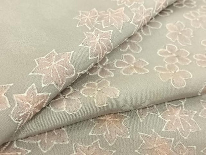 平和屋着物▽上質な小紋 単衣 地紋起こし 松竹梅文 正絹 逸品 AABF7106jh
