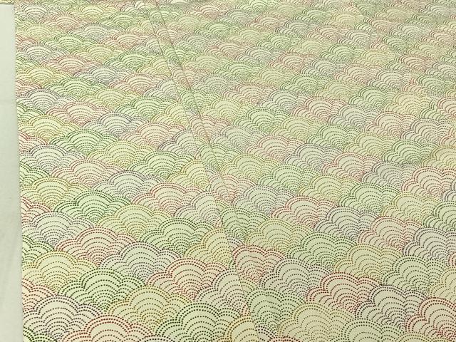 平和屋着物▽上質な紬 単衣 松文 正絹 逸品 AABF7107jh