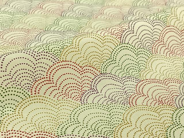 平和屋着物▽上質な紬 単衣 松文 正絹 逸品 AABF7107jh