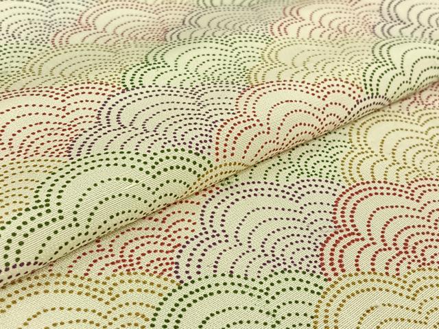 平和屋着物▽上質な紬 単衣 松文 正絹 逸品 AABF7107jh