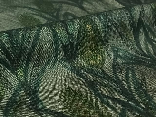 平和屋着物▽男性 訪問着 無双 紗袷 紗×紗 草花文 金彩 正絹 逸品 AABF7108jh