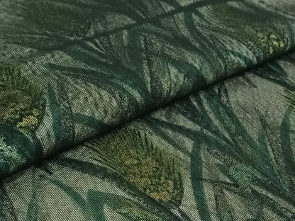 平和屋着物▽男性 訪問着 無双 紗袷 紗×紗 草花文 金彩 正絹 逸品 AABF7108jh