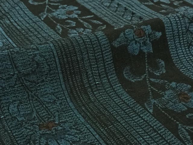平和屋着物▽上質な紬 単衣 花間道 正絹 逸品 AABF7112jh