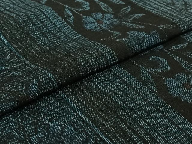 平和屋着物▽上質な紬 単衣 花間道 正絹 逸品 AABF7112jh