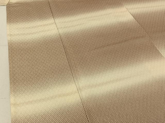 平和屋着物▽上質な小紋 単衣 横段文 暈し染め 正絹 逸品 AABF7115jh