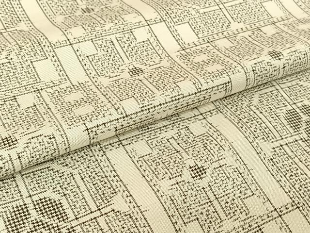 平和屋着物▽本場村山大島紬 単衣 幾何学文様 正絹 逸品 AABF7119jh