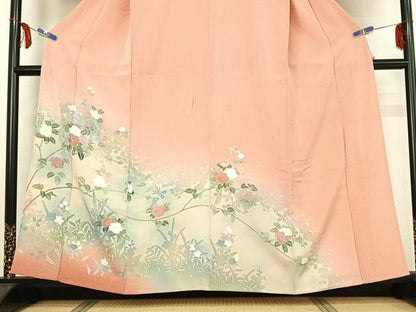 平和屋着物▽訪問着 単衣 辻が花 暈し染め 正絹 逸品 AABF7120jh