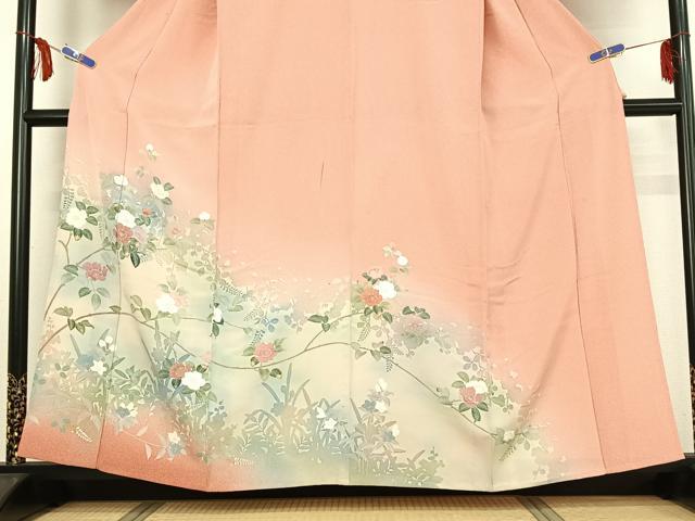 平和屋着物▽訪問着 単衣 辻が花 暈し染め 正絹 逸品 AABF7120jh