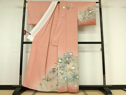 平和屋着物▽訪問着 単衣 辻が花 暈し染め 正絹 逸品 AABF7120jh