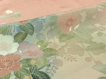 平和屋着物▽訪問着 単衣 辻が花 暈し染め 正絹 逸品 AABF7120jh