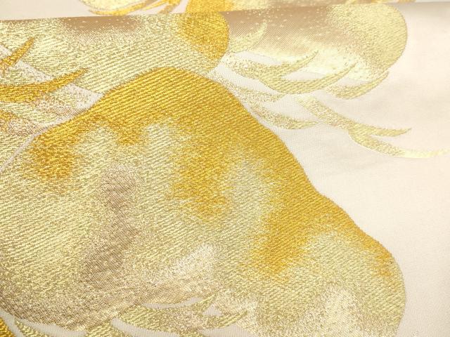 平和屋着物▼六通柄袋帯　松　金糸　正絹　逸品　AABF7193wj