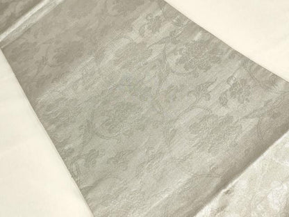 平和屋着物▼全通柄袋帯　花唐草文　銀糸　正絹　逸品　AABF7233wj